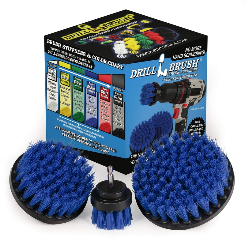 Drillbrush Kayak - Canoe - Yacht - Raft - Drill Brush - Boat Accessories - Fiberglass - Hull Cleaner - Cleaning Supplies - Pond Scum, Oil Residue, Weeds, Barnacles, Oxidation - Spin Brush Kit - Image 1